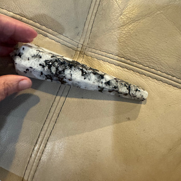 Moonstone Faceted Crystal Wand with Sharp Point