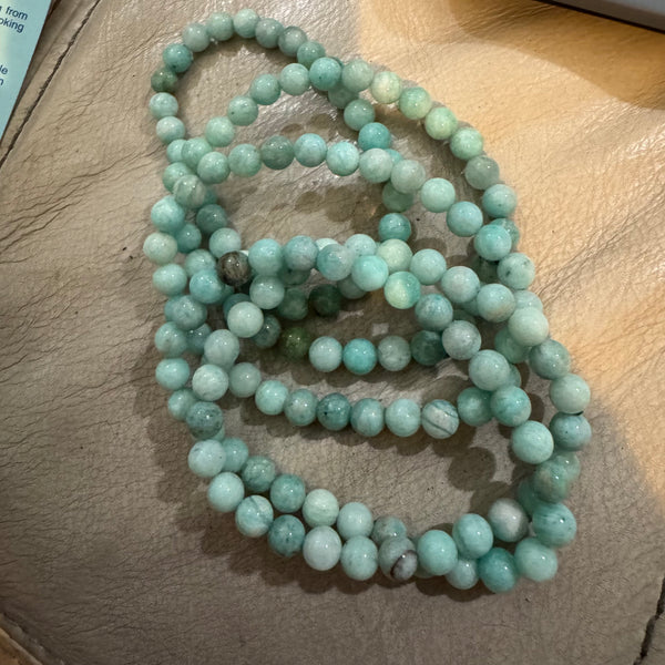 Amazonite Bracelet with 6 mm Round