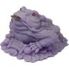 Purple Feng Shui Money Toad Figurine | Frosted Acrylic Abundance Decor