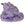 Load image into Gallery viewer, Purple Feng Shui Money Toad Figurine | Frosted Acrylic Abundance Decor
