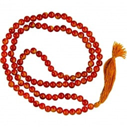 Red Agate Mala Prayer Beads | 108 Bead Meditation Mala Necklace
