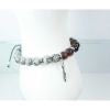 Adjustable Bracelet 8mm Round Bead - Red Tiger Eye