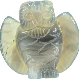 Druzy Agate Figurine - Owl