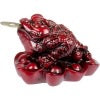 Red Feng Shui Money Toad Figurine | Three-Legged Toad for Prosperity
