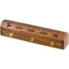 Wood Incense Storage Box with Om Symbol