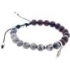 Adjustable Bracelet 8mm Round Bead - Red Tiger Eye