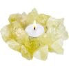 Lemon Citrine Tealight Holder – Gemstone Cluster Points Crystal Candle Holder