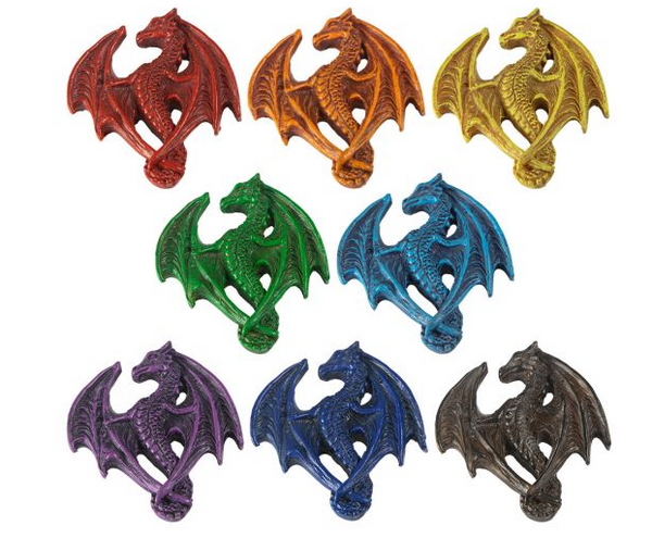 Polyresin Figurines Mini Dragon Asst'd Colors