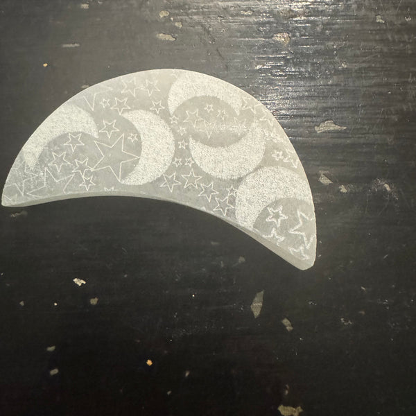 Selenite Crescent Moon