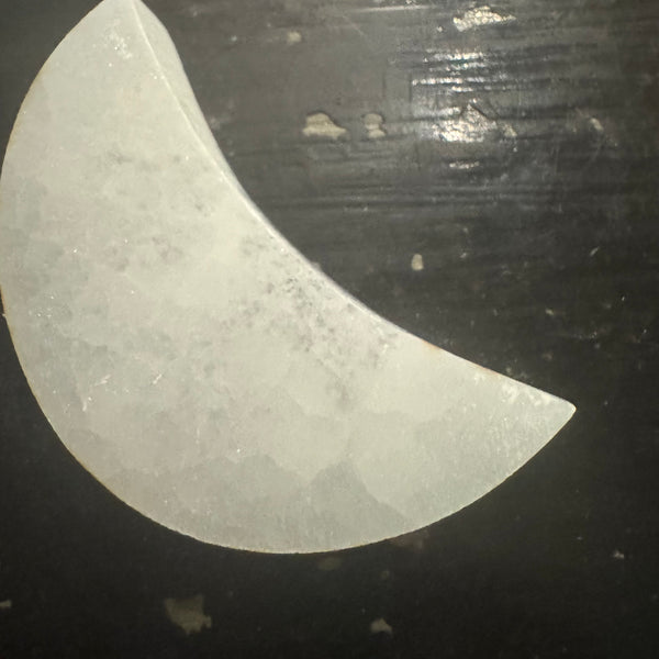 Selenite Crescent Moon