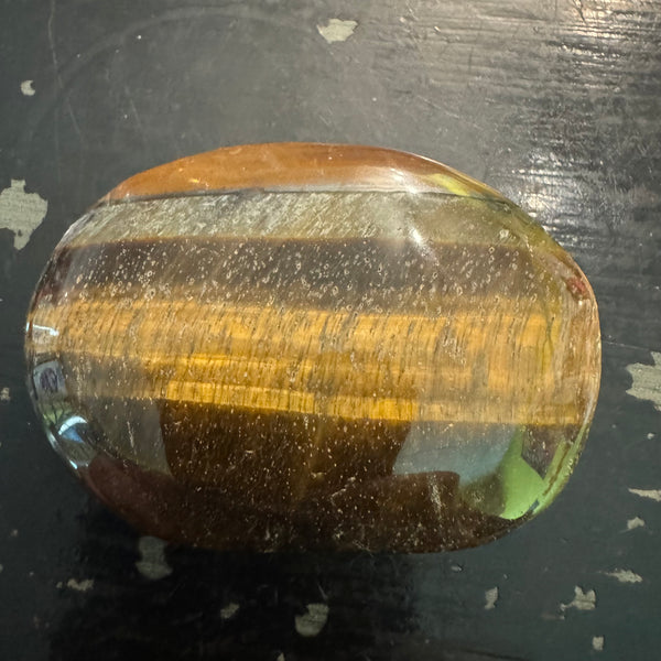 Tiger's Eye palm stone