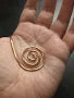 Handmade Copper Spiral Adjustable Palm Ring for Meditation and Grounding