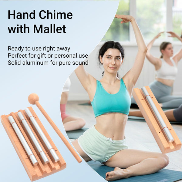 3-Tone Hand Chime with Mallet | Mindfulness, Yoga & Classroom Focus