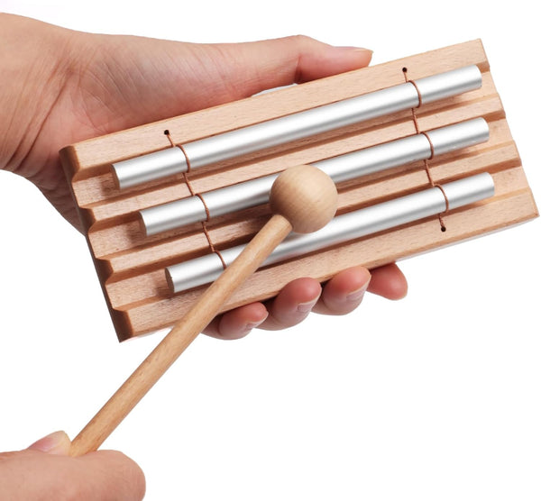 3-Tone Hand Chime with Mallet | Mindfulness, Yoga & Classroom Focus