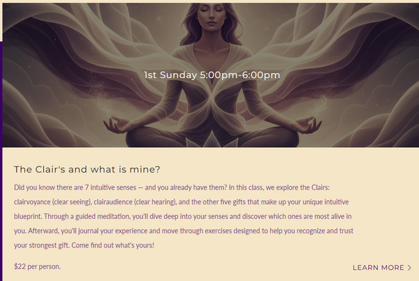 The Clairs Class – Discover & Develop Your Psychic Gifts