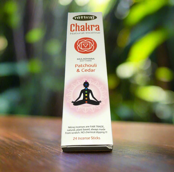 Nitiraj Natural Chakras Incense - Root Chakra - Patchouli & Cedar