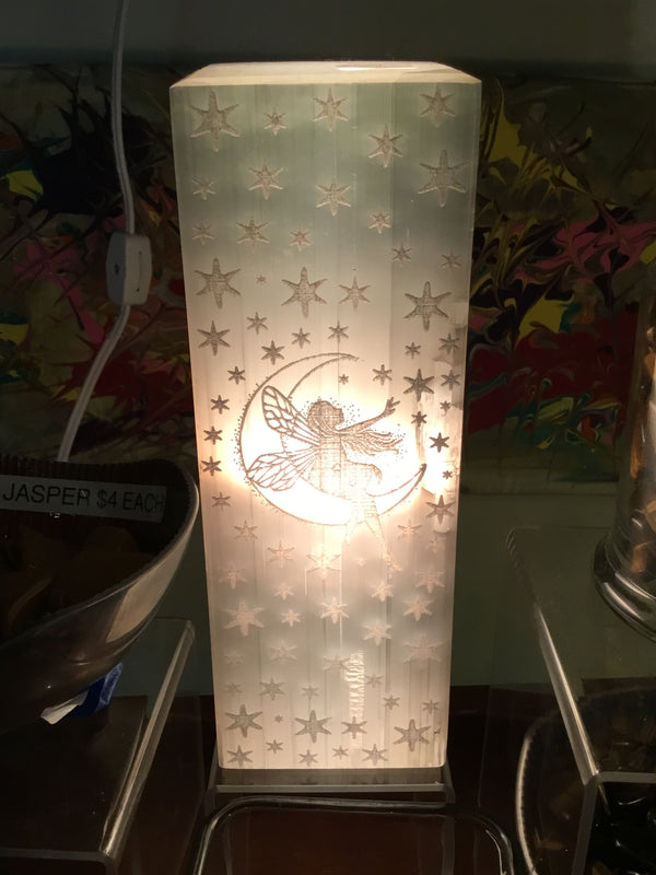 Fairy selenite lamp