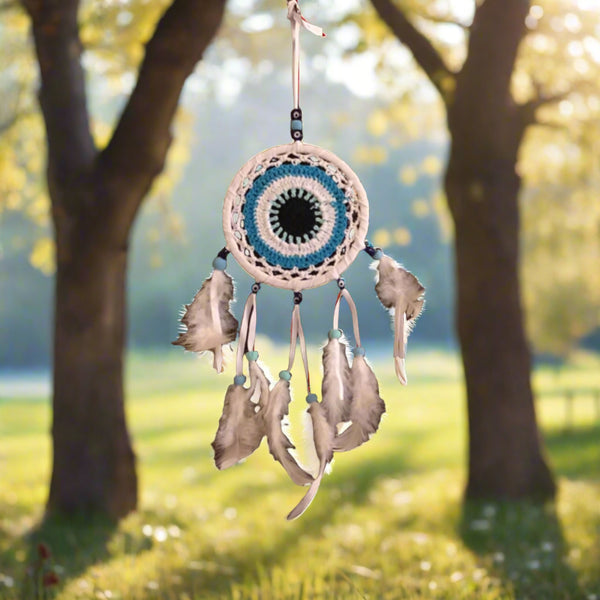 Dreamcatcher Woven - Evil Eye Blue