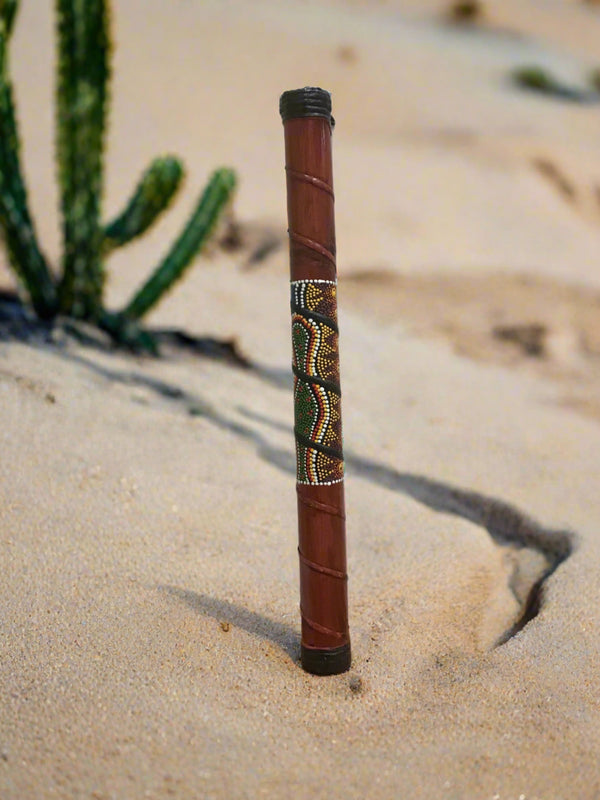 Brown Painted Rainstick - Large