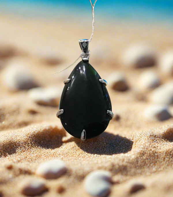 Obsidian pendant