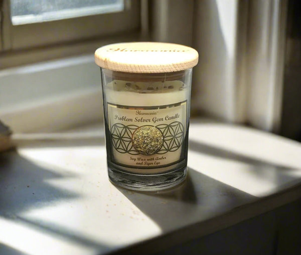 Harmonia Soy Gem Candle - Problem Solver Tiger Eye