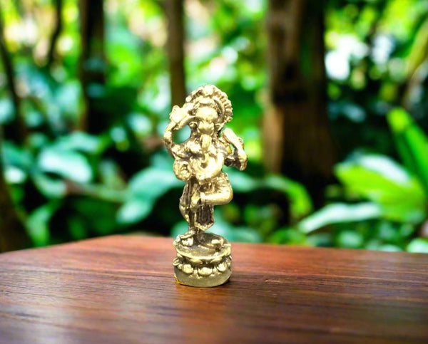 Mini Brass Statues Dancing Ganesha