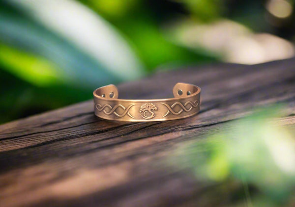 Magnetic Copper Bracelet - Tree of Life Design - Healing Bracelet for Pain Relief and Spiritual Connection