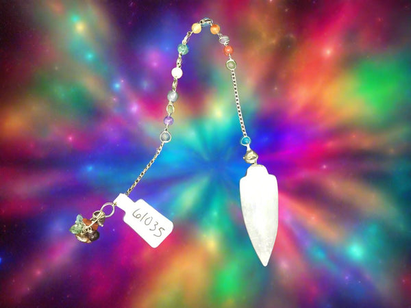 Pendulum Teardrop White Selenite