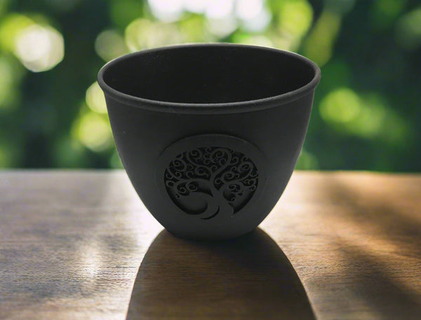 Metal Smudge Pot - Tree of Life Large
