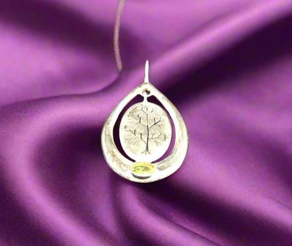 Pendant Tree of Life with Peridot