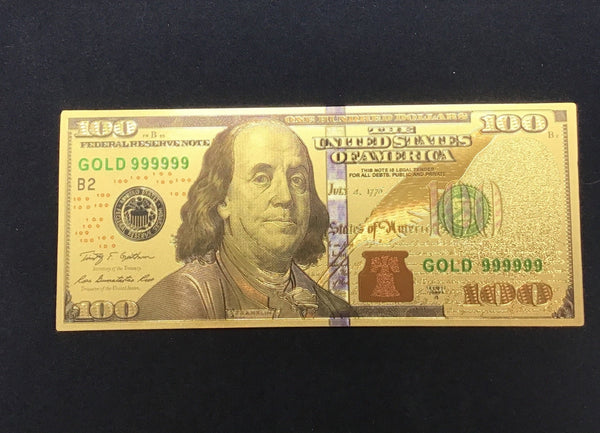 100 dollar gold bill