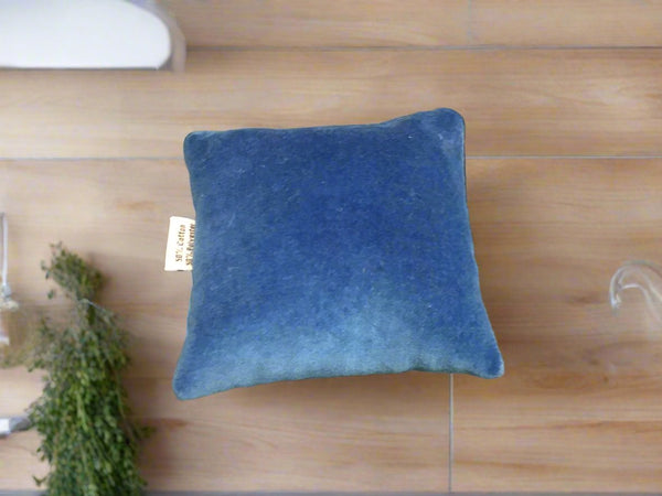Square Velvet Cushion 4-inch - Blue