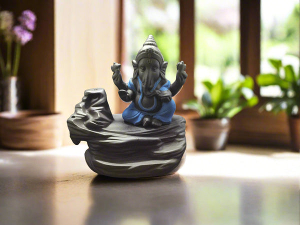 Ceramic Backflow Incense Burner - Ganesha