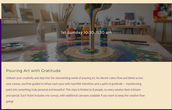 Pouring Art with Gratitude – Mindful Art Class in Orlando