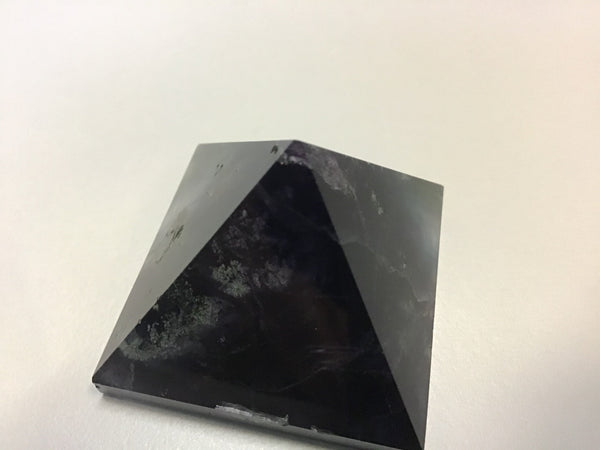 Rainbow fluorite pyramid