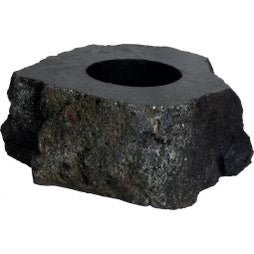 Rough Black Tourmaline T-Light Candle Holder