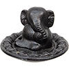 Incense Burner Holder - Black Clay - Ganesha