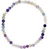 Bracelet - Elastic Bracelet 4mm Round Beads - Rainbow Fluorite*