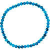 Bracelet - Elastic Bracelet 4mm Round Beads - Reconstituted Turquoise*