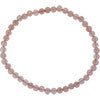 Bracelet - Elastic Bracelet 4mm Round Beads - Rose Quartz
