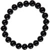 Elastic Bracelet 8mm Round Beads - Black Tourmaline
