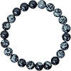 Snowflake Obsidian Bracelet with 8mm Round Beads