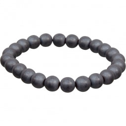 Elastic Bracelet 8 mm Round Beads - Hematite Matte*