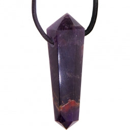 Double Terminated Point Necklace - Amethyst*