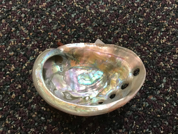 Abalone Shell Smudge Bowl mini with stand