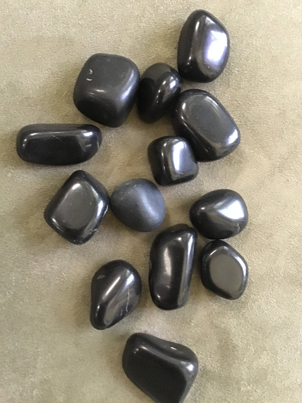 Black tourmaline tumbled stone